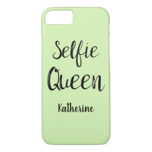 Selfie Queen Name Personalised Lime Apple Green iPhone 8/7 Case