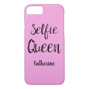Selfie Queen Name Personalised Pink iPhone 8/7 Case