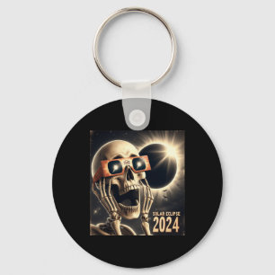 Selfie Skeleton Kids Mens Solar Eclipse 2 Key Ring