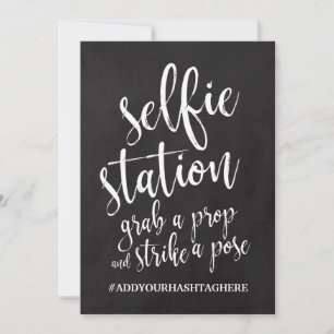 Selfie Station Chalkboard Affordable Sign