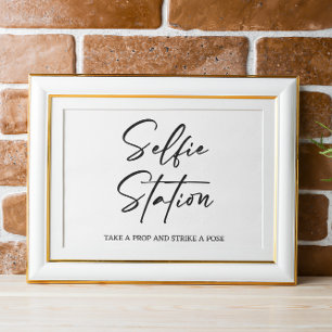 Selfie station Wedding Sign Poster