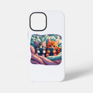 Selfie Time – Cute Kittens with Phones iPhone 12 Mini Case