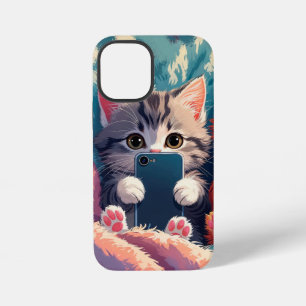 Selfie Time – Cute Kittens with Phones iPhone 12 Mini Case