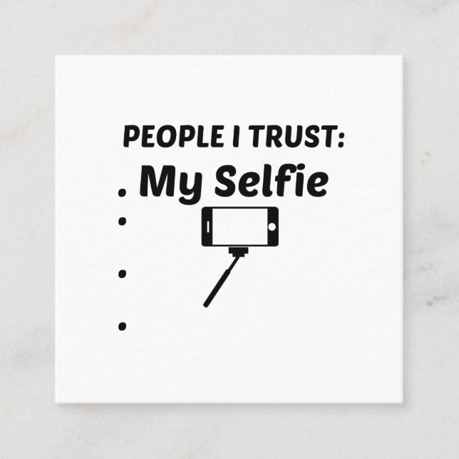 SELFIE TRUST SQUARE BUSINESS CARD (Front)