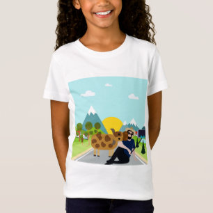 Selfie with a cow on the road T-Shirt