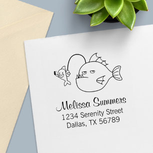 Selfie with Anglerfish Address Self-inking Stamp