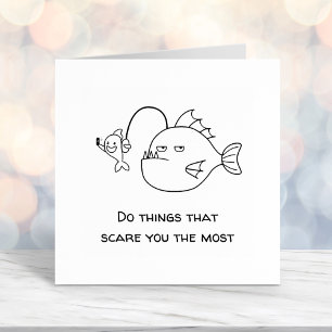 Selfie with Anglerfish Confidence Quote Self-inking Stamp