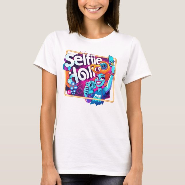 Selfieholic – Fun & Trendy Selfie Lover Design T-Shirt (Front)
