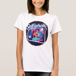 Selfieholic – Fun & Trendy Selfie Lover Design T-Shirt