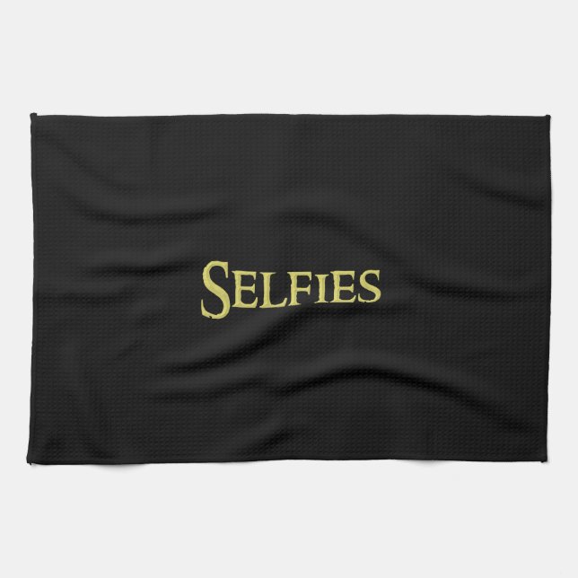 Selfies kitchen towel, for sale ! tea towel (Horizontal)