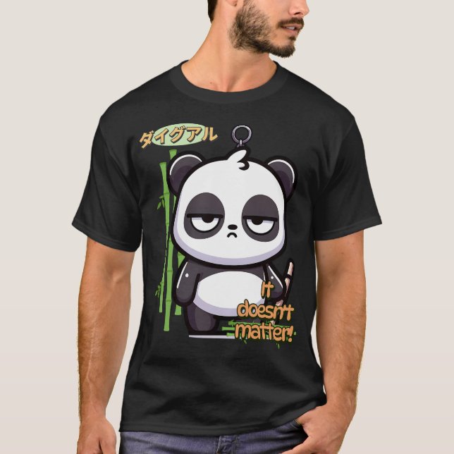Selfless Panda Keychains Cute Kawaii Chibi Style T-Shirt (Front)