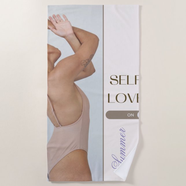 #SelfLoveOnSummerBeachTowel Beach Towel (Front)