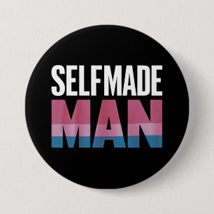 Selfmade Man Transgender Trans Pride Flag Transsex 7.5 Cm Round Badge