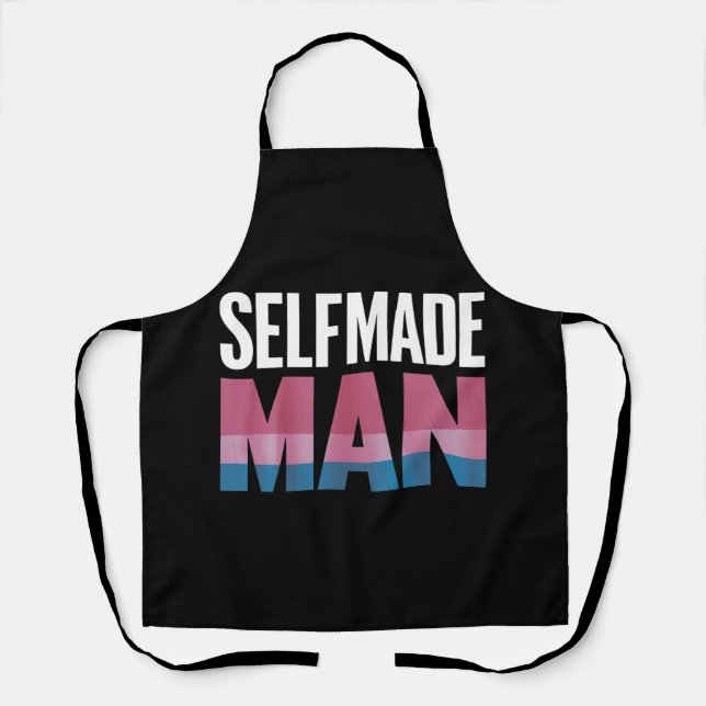 Selfmade Man Transgender Trans Pride Flag Transsex Apron (Front)