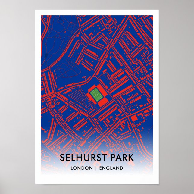 Selhurst Park Stadium – Home of Crystal Palace FC Poster (Front)
