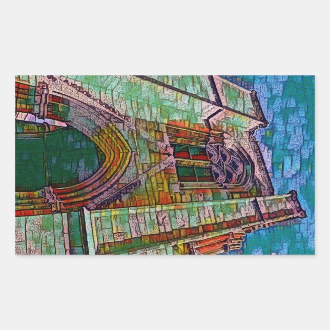 SELIMIYE MOSQUE, Nicosia painting Rectangular Sticker (Front)