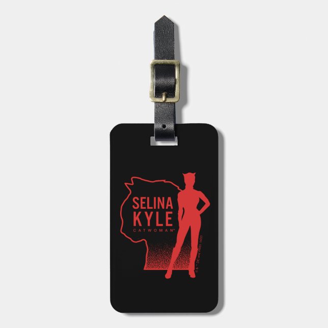 Selina Kyle Catwoman Outline Logo Luggage Tag (Front Vertical)