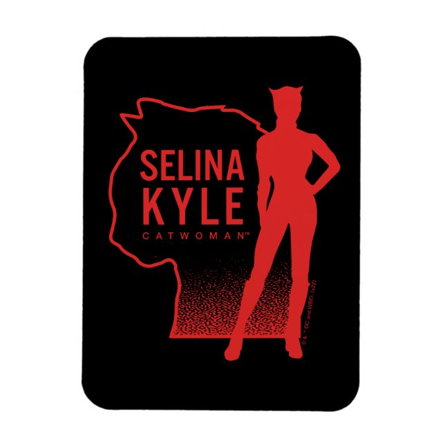 Selina Kyle Catwoman Outline Logo Magnet (Vertical)