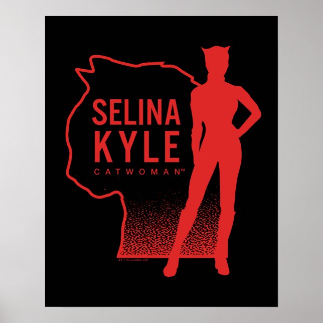 Selina Kyle Catwoman Outline Logo Poster (Front)