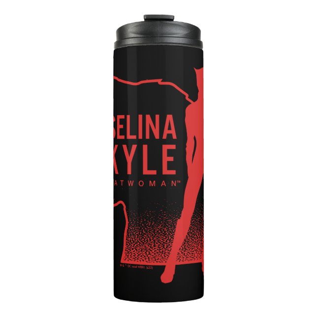 Selina Kyle Catwoman Outline Logo Thermal Tumbler (Front)