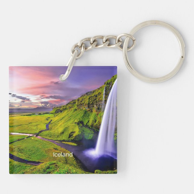 Seljalandfoss, Iceland Key Ring (Back)