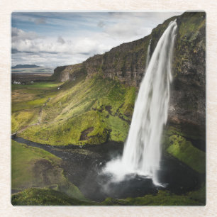 Seljalandsfoss Waterfall   Iceland Glass Coaster