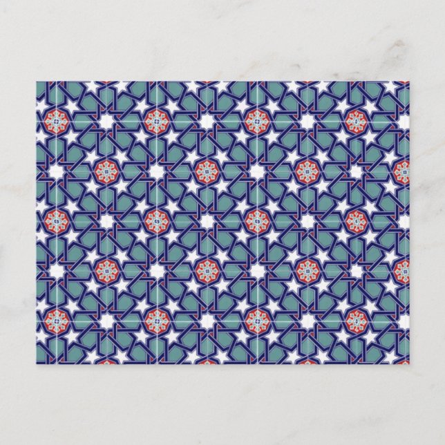Seljuk Empire Tile Pattern Postcard (Front)