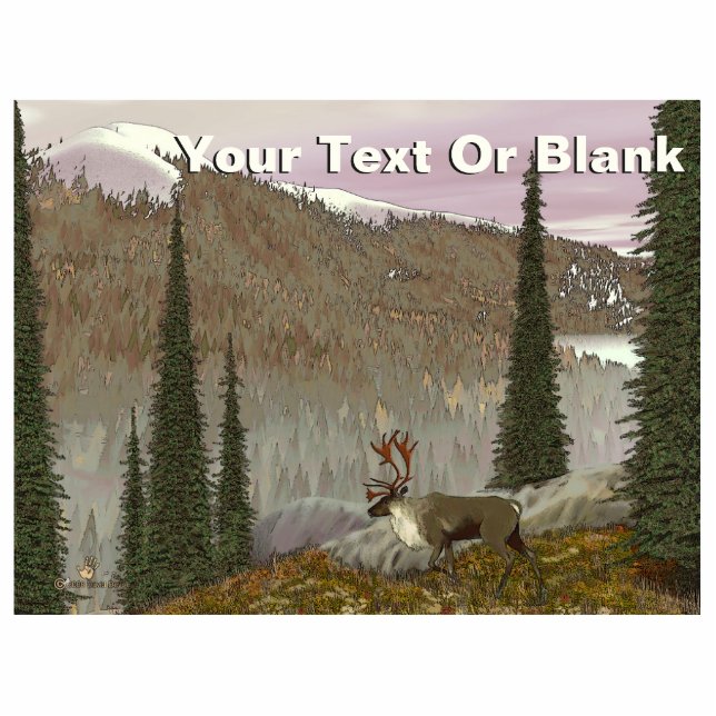 Selkirk Caribou Photo Sculpture Magnet (Front)