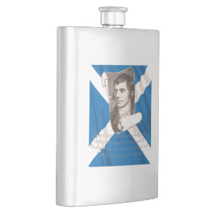 Selkirk Grace Burns Night And Scottish Saltire Hip Flask
