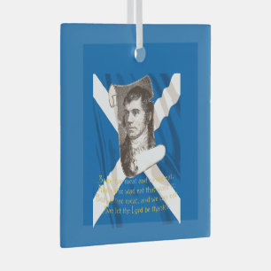Selkirk Grace Burns Night Quote And Saltire Glass Tree Decoration