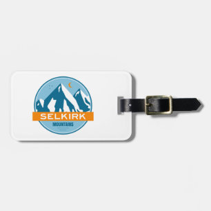 Selkirk Mountains British Columbia Stars Moon Luggage Tag