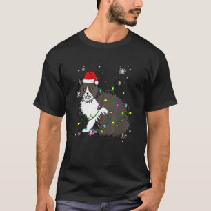 Selkirk Rex Cat Christmas Lights Christmas Cat San T-Shirt