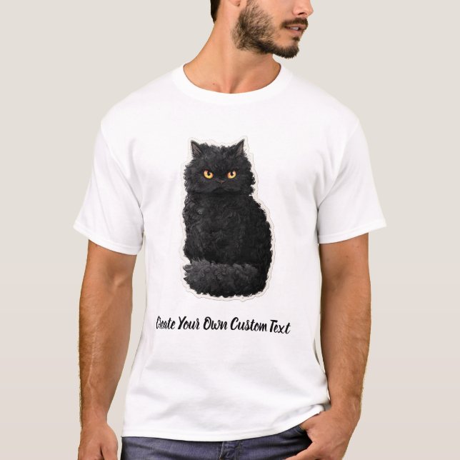 Selkirk Rex Cat Create Your Own Custom Text T-Shirt (Front)
