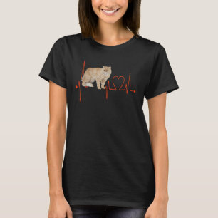 Selkirk Rex Cat Heartbeat EKG Cat & Kitten T-Shirt