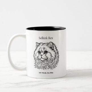 Selkirk Rex Portrait Two-Tone Coffee Mug