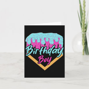 Sell 10 Year Old Ice Cream Drip 10th Birthday Boy Card