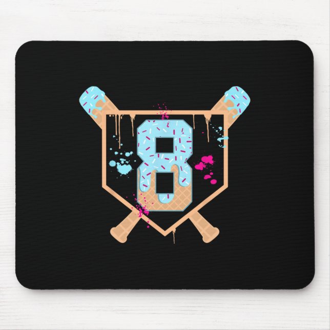 Sell 8 Year Old Ice Cream Drip 8th Birthday Boy Nu Mouse Mat (Front)
