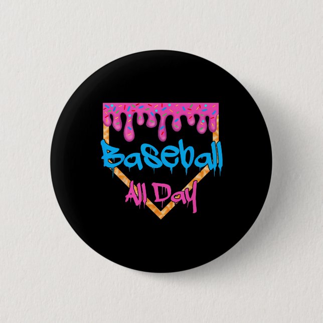 Sell All Day Drip Home Plate Ice Cream  6 Cm Round Badge (Front)