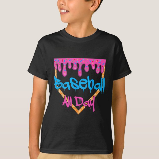 Sell All Day Drip Home Plate Ice Cream  T-Shirt (Front)