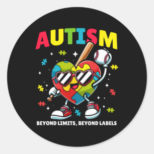 Sell Autism Awareness Colourful Puzzle Heart For K Classic Round Sticker