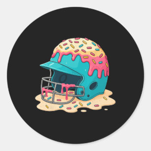 Sell Catcher Helmet With Face Mask Ice-cream Dripp Classic Round Sticker