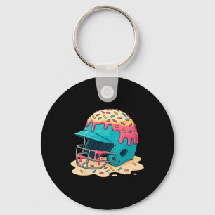 Sell Catcher Helmet With Face Mask Ice-cream Dripp Key Ring