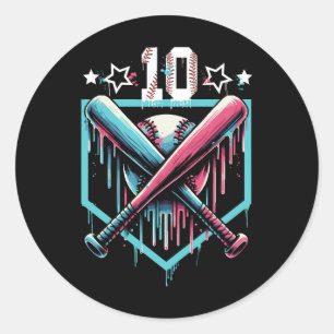 Sell Drip 10th Birthday Boys Number 10 Youth 10 Ye Classic Round Sticker
