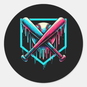 Sell Drip 10th Birthday Home Plate Boy Youth 10 Ye Classic Round Sticker