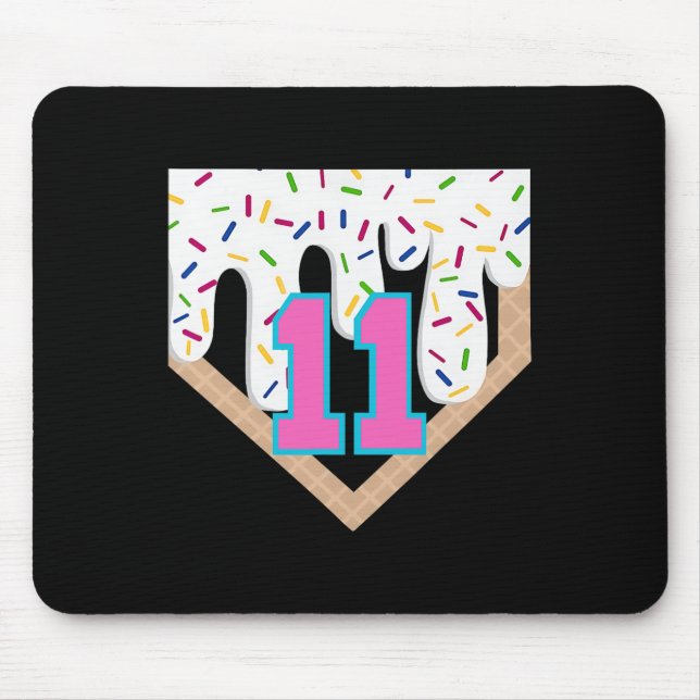 Sell Drip 11th Birthday Home Plate Boy Youth 11 Ye Mouse Mat (Front)