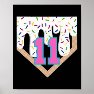 Sell Drip 11th Birthday Home Plate Boy Youth 11 Ye Poster