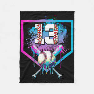 Sell Drip 13th Birthday Home Plate Boy Youth 13 Ye Fleece Blanket