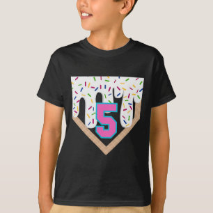 Sell Drip 5th Birthday Home Plate Boys Youth 5 Yea T-Shirt