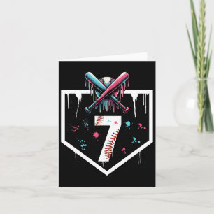 Sell Drip 7th Birthday Home Plate Boys Youth 7 Yea Card