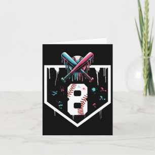 Sell Drip 8th Birthday Home Plate Boys Youth 8 Yea Card